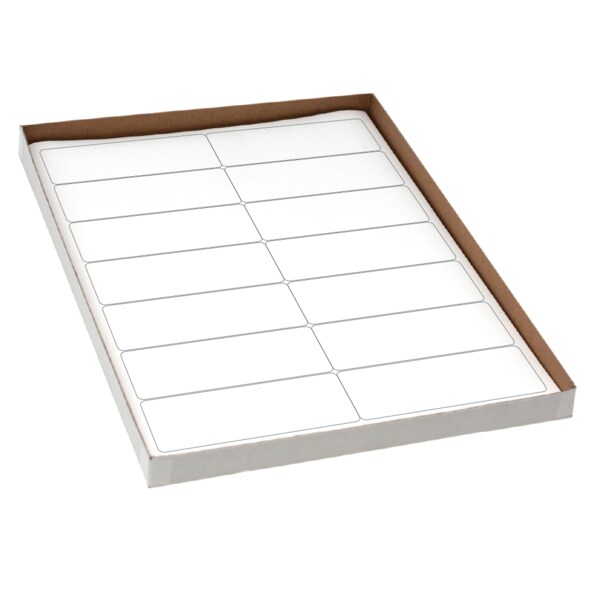 1-1/2" x 4" Laser Sheet Labels White